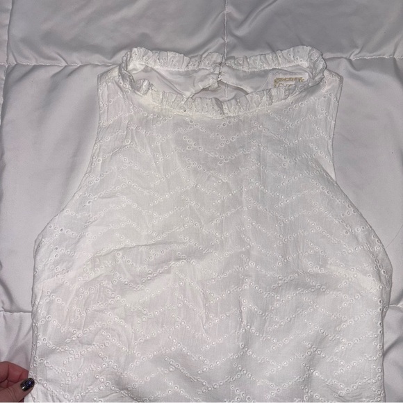 Sail to Sable White Eyelet Sleeveless Dress Size Medium - Picture 4 of 9